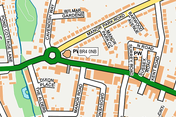 BR4 0NB map - OS OpenMap – Local (Ordnance Survey)