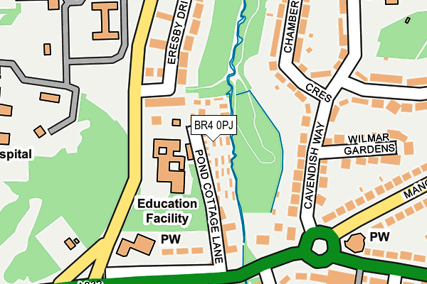 BR4 0PJ map - OS OpenMap – Local (Ordnance Survey)