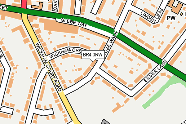 BR4 0RW map - OS OpenMap – Local (Ordnance Survey)
