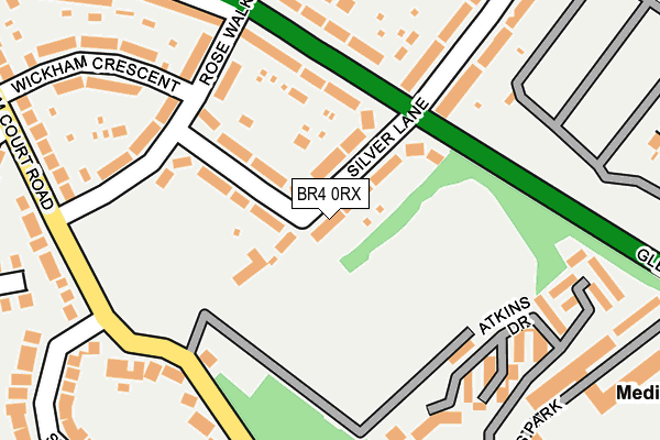 BR4 0RX map - OS OpenMap – Local (Ordnance Survey)