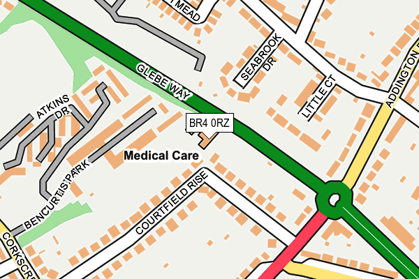BR4 0RZ map - OS OpenMap – Local (Ordnance Survey)