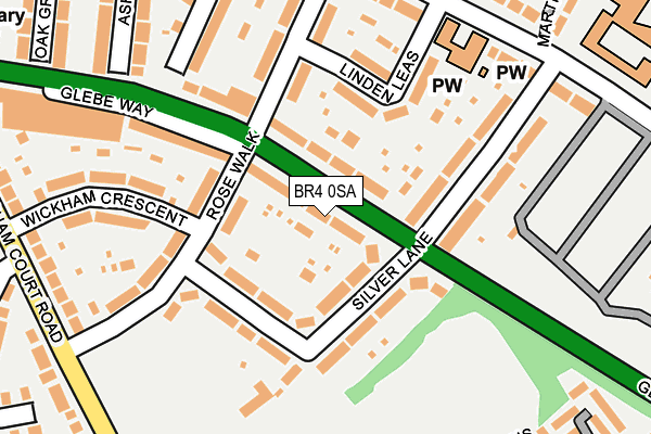 BR4 0SA map - OS OpenMap – Local (Ordnance Survey)