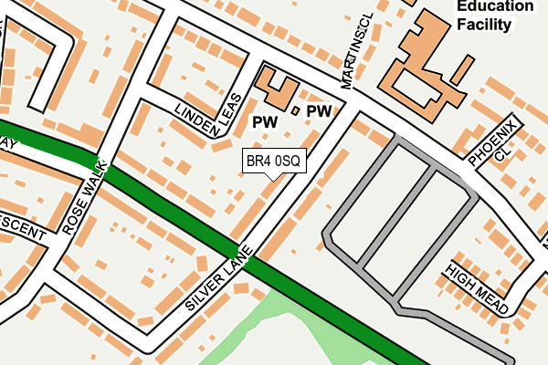 BR4 0SQ map - OS OpenMap – Local (Ordnance Survey)