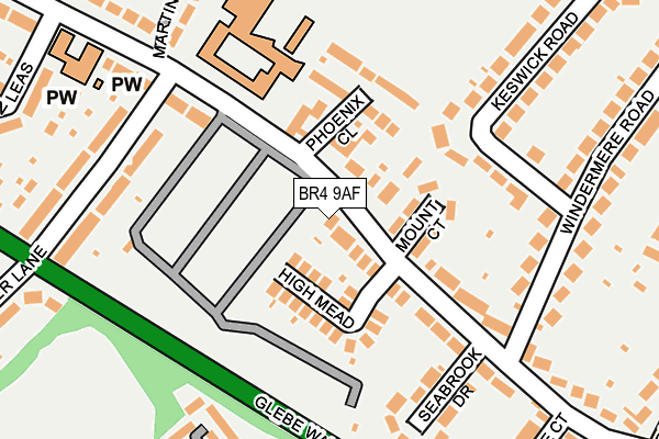 BR4 9AF map - OS OpenMap – Local (Ordnance Survey)