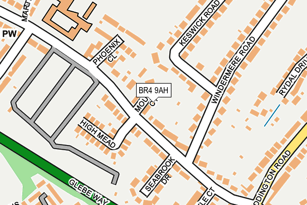 BR4 9AH map - OS OpenMap – Local (Ordnance Survey)