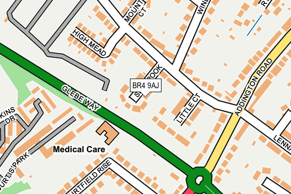 BR4 9AJ map - OS OpenMap – Local (Ordnance Survey)