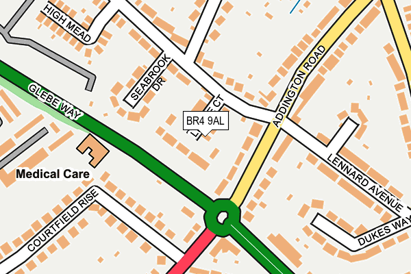 BR4 9AL map - OS OpenMap – Local (Ordnance Survey)