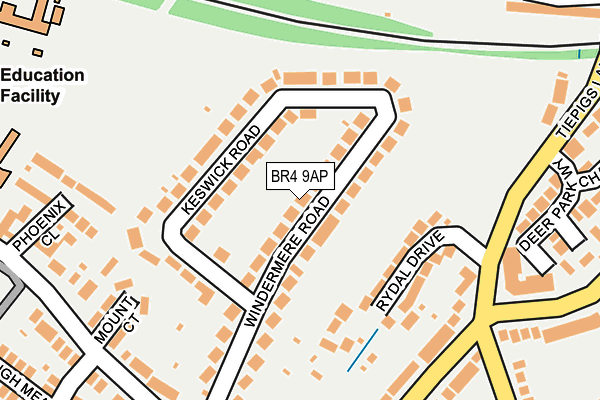 BR4 9AP map - OS OpenMap – Local (Ordnance Survey)