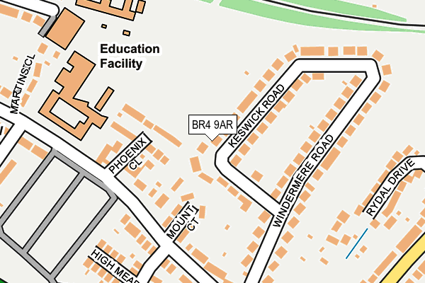 BR4 9AR map - OS OpenMap – Local (Ordnance Survey)