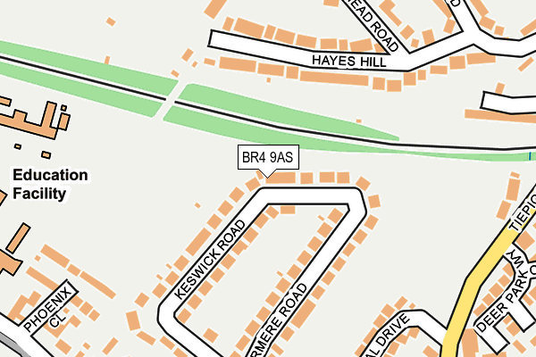 BR4 9AS map - OS OpenMap – Local (Ordnance Survey)