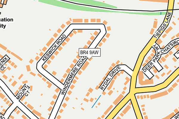 BR4 9AW map - OS OpenMap – Local (Ordnance Survey)