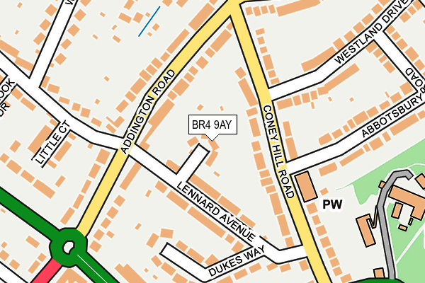 BR4 9AY map - OS OpenMap – Local (Ordnance Survey)