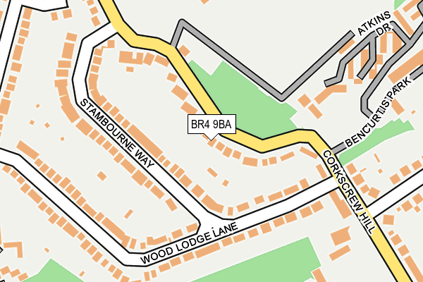BR4 9BA map - OS OpenMap – Local (Ordnance Survey)