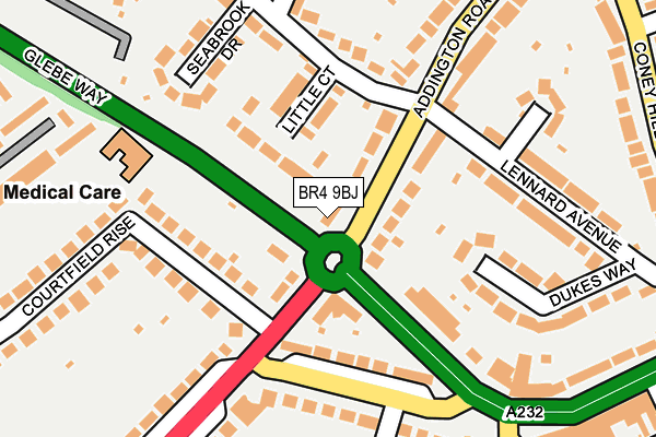 BR4 9BJ map - OS OpenMap – Local (Ordnance Survey)