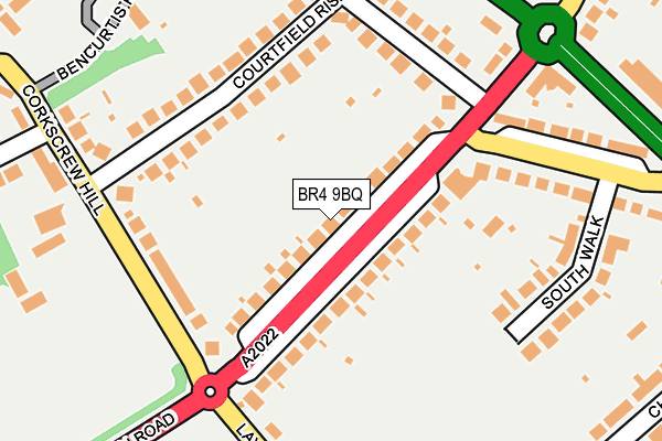BR4 9BQ map - OS OpenMap – Local (Ordnance Survey)