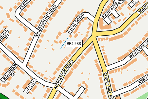 BR4 9BS map - OS OpenMap – Local (Ordnance Survey)