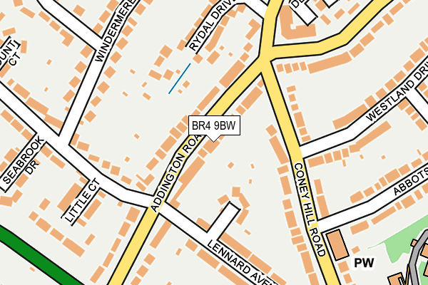 BR4 9BW map - OS OpenMap – Local (Ordnance Survey)