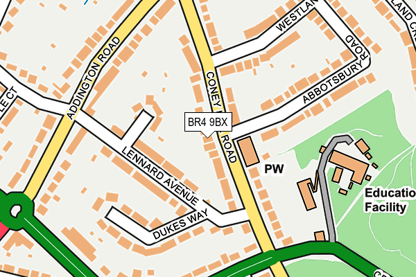 BR4 9BX map - OS OpenMap – Local (Ordnance Survey)