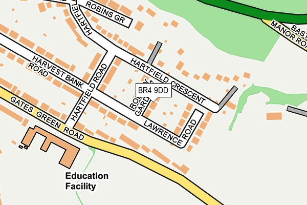 BR4 9DD map - OS OpenMap – Local (Ordnance Survey)