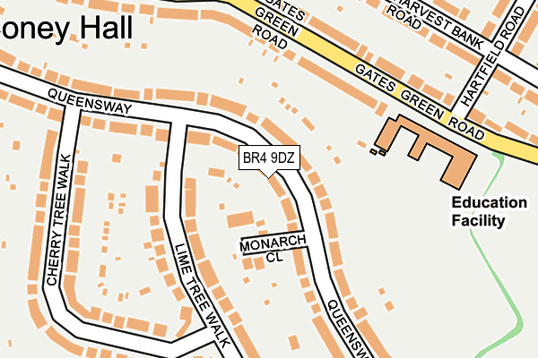 BR4 9DZ map - OS OpenMap – Local (Ordnance Survey)