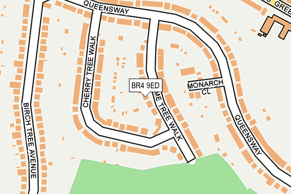 BR4 9ED map - OS OpenMap – Local (Ordnance Survey)