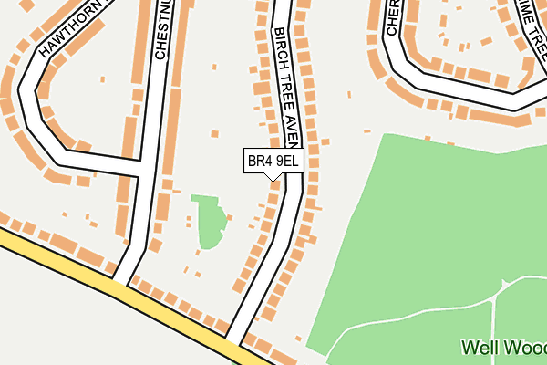 BR4 9EL map - OS OpenMap – Local (Ordnance Survey)