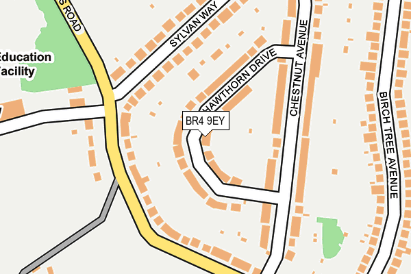BR4 9EY map - OS OpenMap – Local (Ordnance Survey)