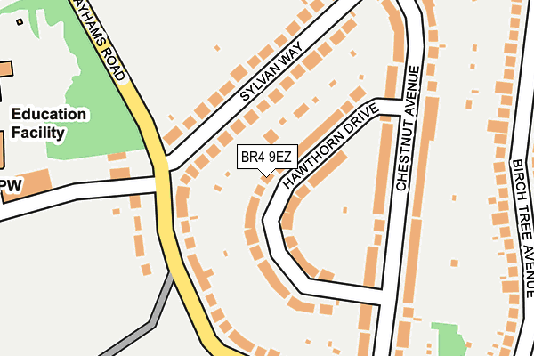 BR4 9EZ map - OS OpenMap – Local (Ordnance Survey)
