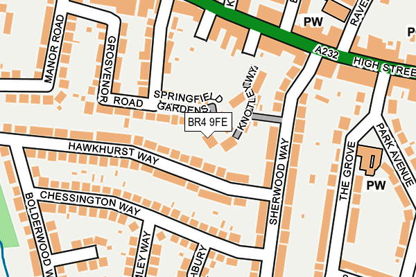 BR4 9FE map - OS OpenMap – Local (Ordnance Survey)
