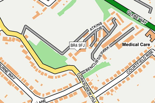 BR4 9FJ map - OS OpenMap – Local (Ordnance Survey)