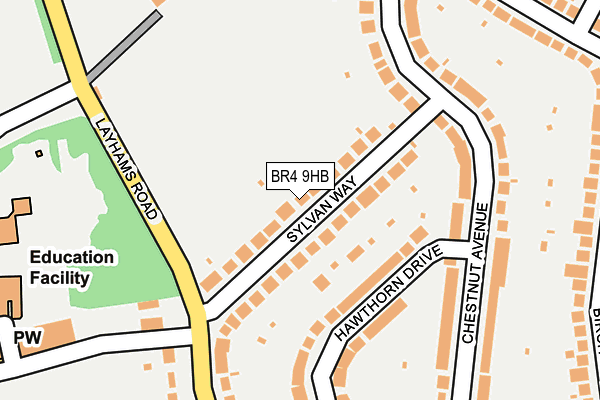 BR4 9HB map - OS OpenMap – Local (Ordnance Survey)