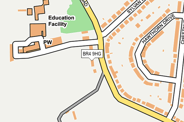 BR4 9HG map - OS OpenMap – Local (Ordnance Survey)