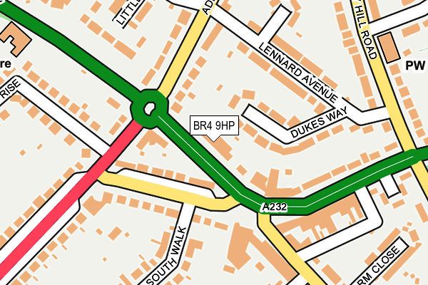 BR4 9HP map - OS OpenMap – Local (Ordnance Survey)