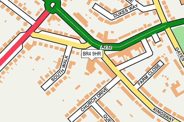 BR4 9HR map - OS OpenMap – Local (Ordnance Survey)