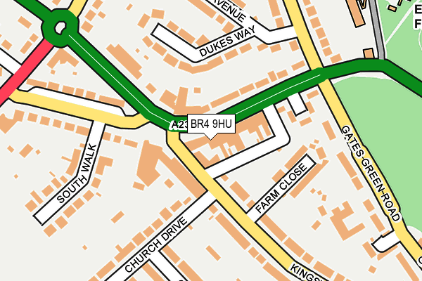 BR4 9HU map - OS OpenMap – Local (Ordnance Survey)