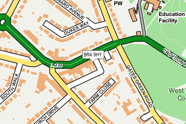 BR4 9HY map - OS OpenMap – Local (Ordnance Survey)