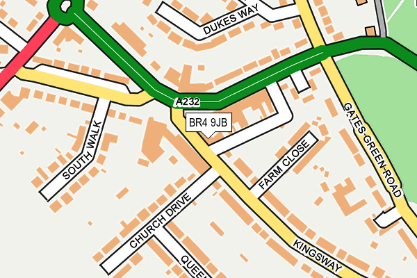 BR4 9JB map - OS OpenMap – Local (Ordnance Survey)
