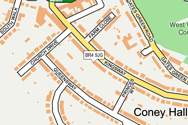 BR4 9JG map - OS OpenMap – Local (Ordnance Survey)