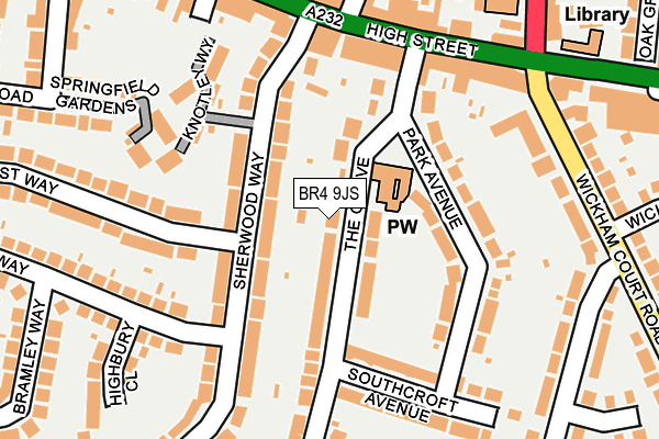 BR4 9JS map - OS OpenMap – Local (Ordnance Survey)