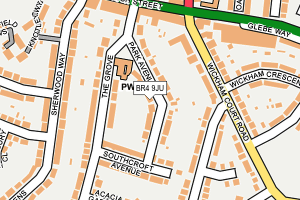 BR4 9JU map - OS OpenMap – Local (Ordnance Survey)