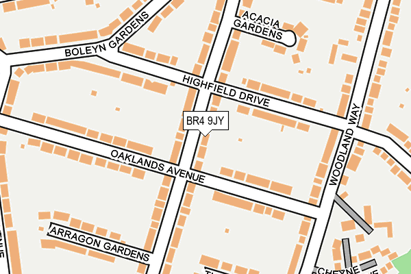 BR4 9JY map - OS OpenMap – Local (Ordnance Survey)