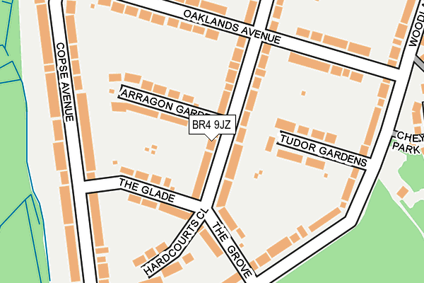 BR4 9JZ map - OS OpenMap – Local (Ordnance Survey)