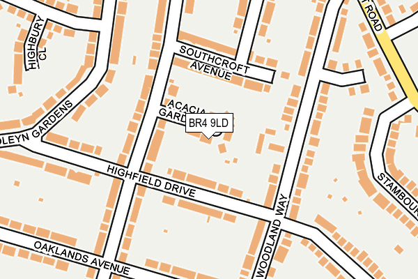 BR4 9LD map - OS OpenMap – Local (Ordnance Survey)