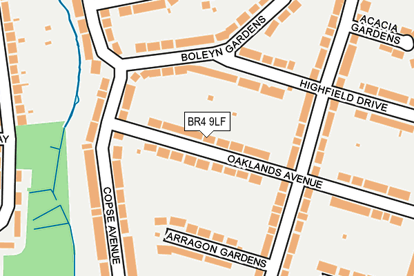 BR4 9LF map - OS OpenMap – Local (Ordnance Survey)