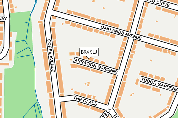BR4 9LJ map - OS OpenMap – Local (Ordnance Survey)