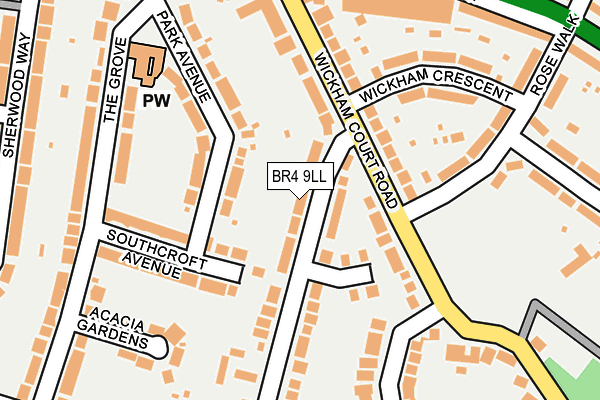 BR4 9LL map - OS OpenMap – Local (Ordnance Survey)