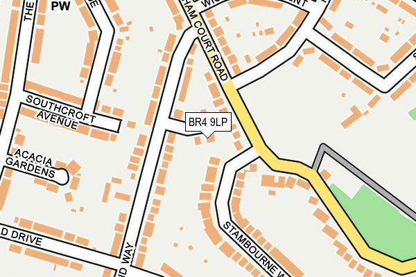BR4 9LP map - OS OpenMap – Local (Ordnance Survey)