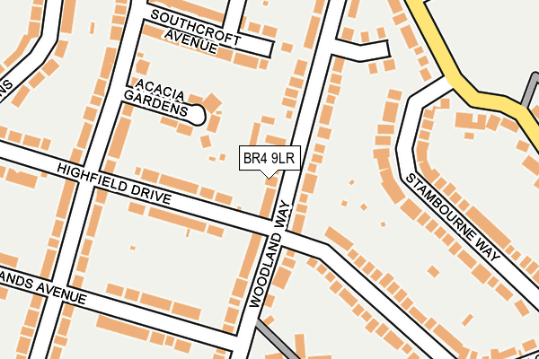 BR4 9LR map - OS OpenMap – Local (Ordnance Survey)
