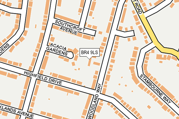 BR4 9LS map - OS OpenMap – Local (Ordnance Survey)