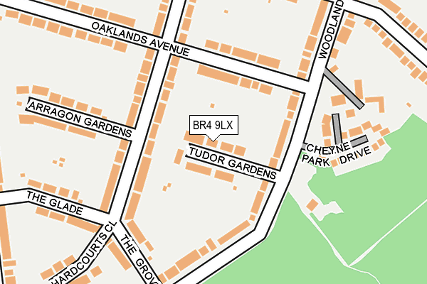 BR4 9LX map - OS OpenMap – Local (Ordnance Survey)
